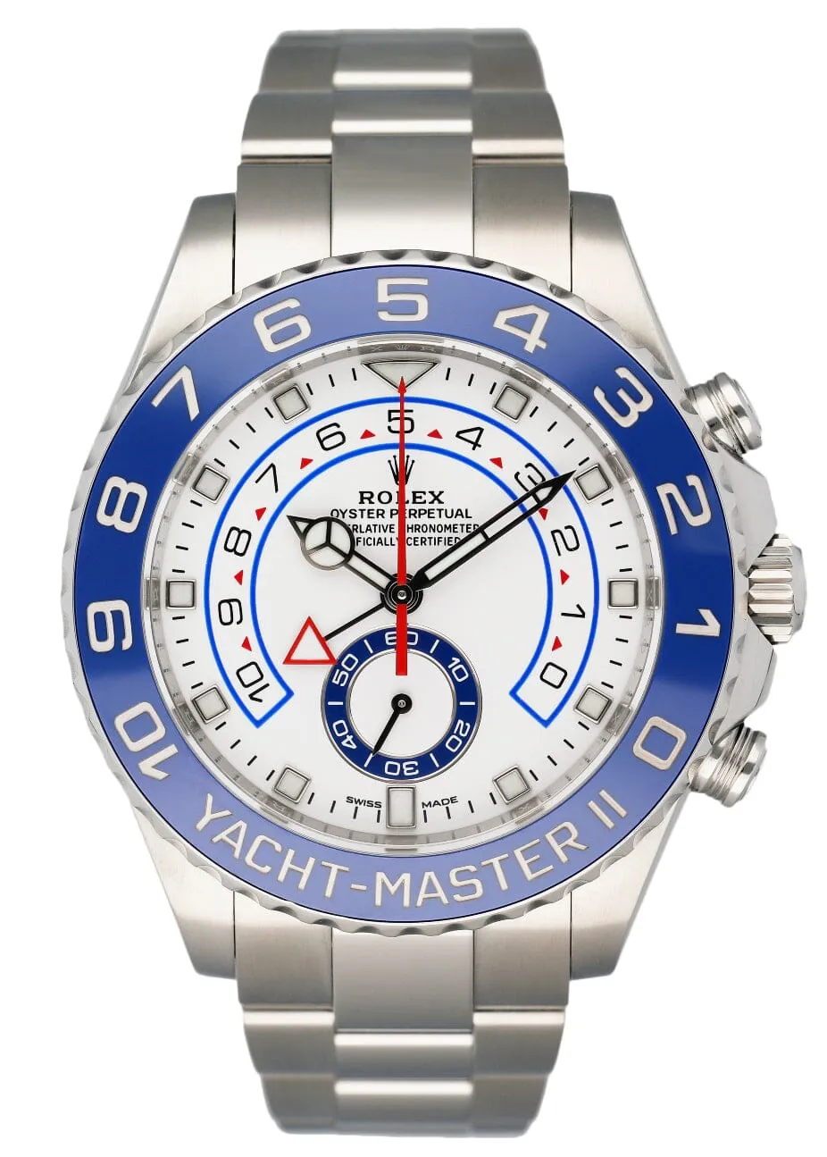 Rolex Yacht-Master II Steel Mercedes Hands 116680 Mens Watch Box Papers