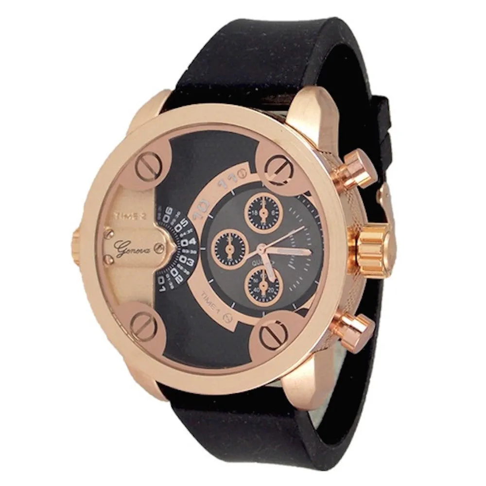 Rose Gold Black (Little Daddy Style) Watch