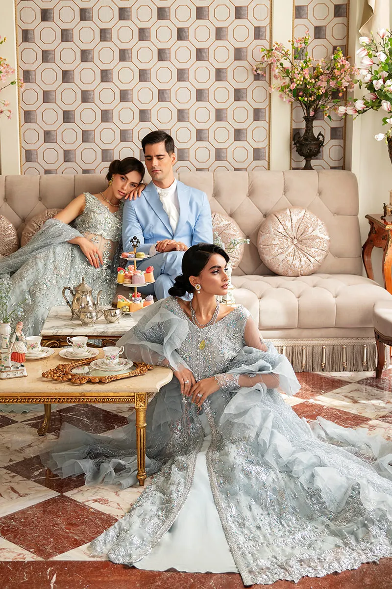 Sabine TDL22-08 | Mushq Serendipity Trousseau De Luxe 2022 Luxury Wedding Collection | Embroidered Net Suits