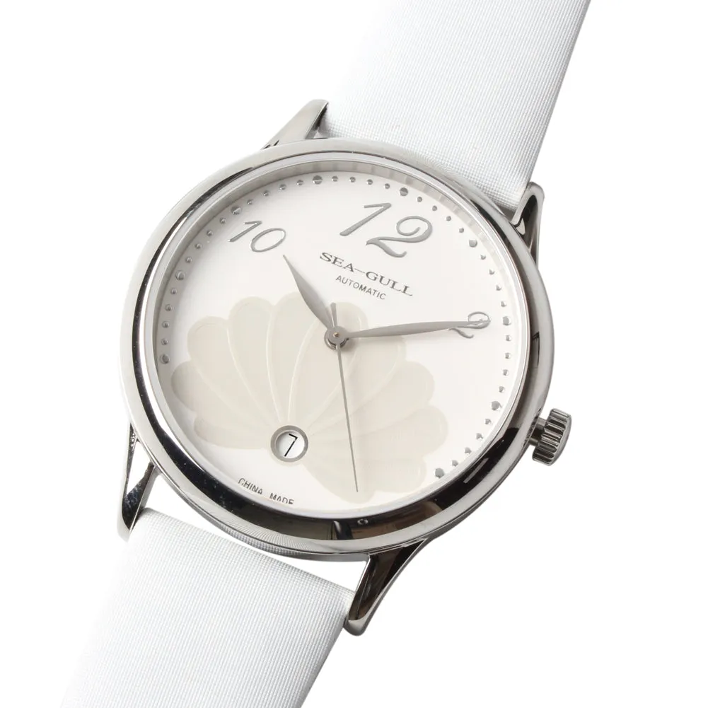 Seagull Auto Date 3 Hands Flower Pattern Automatic Women's Watch 813.93.5012L
