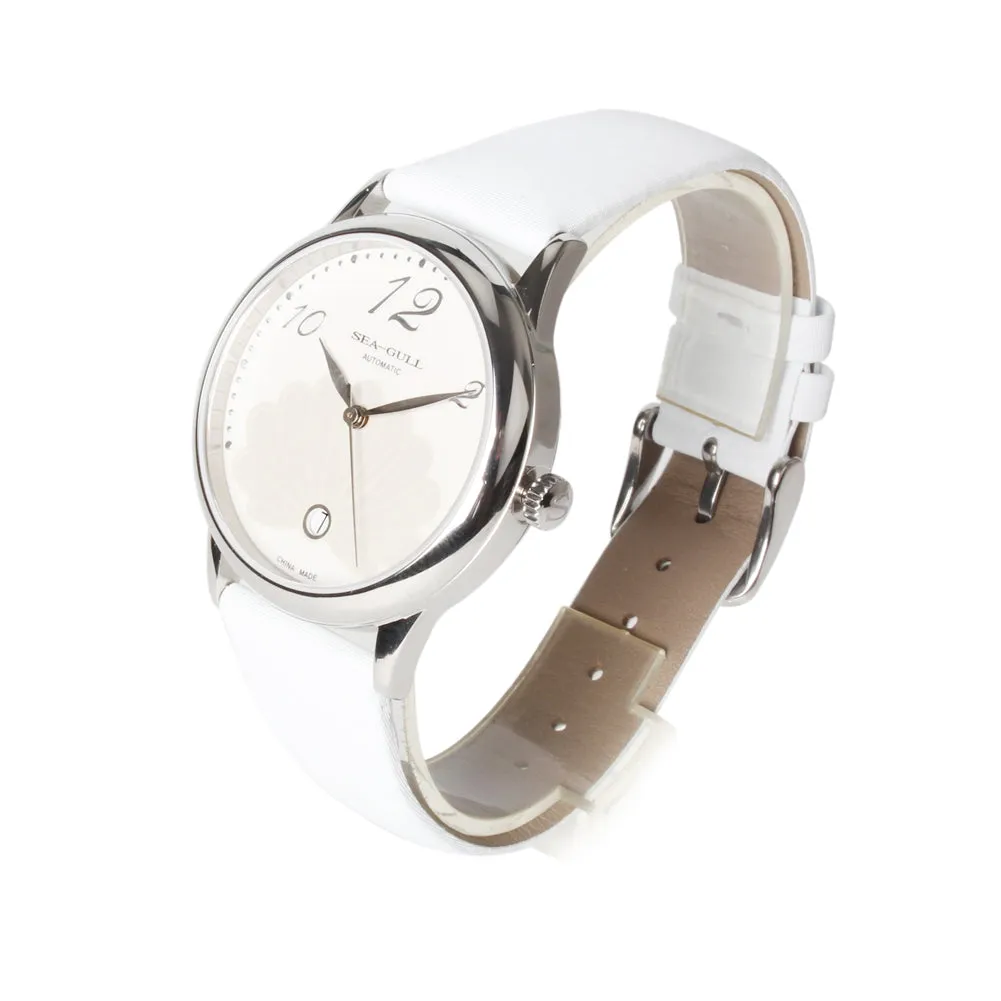 Seagull Auto Date 3 Hands Flower Pattern Automatic Women's Watch 813.93.5012L