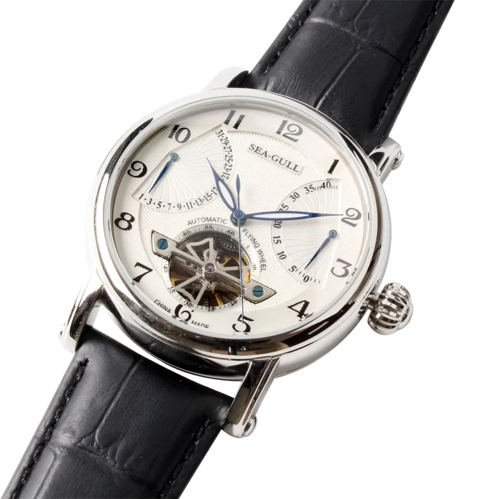 Seagull automatic self winding 42mm watch power reserve date display sapphire crystal 819.317