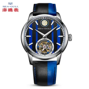 Seagull x F.C. Internazionale MilanoTourbillon 41mm Limited Edition Manual Mechanical Watch 819.92.7110
