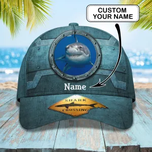 Shark Crossing - Personalized Name Cap - Loop - H9h3-390