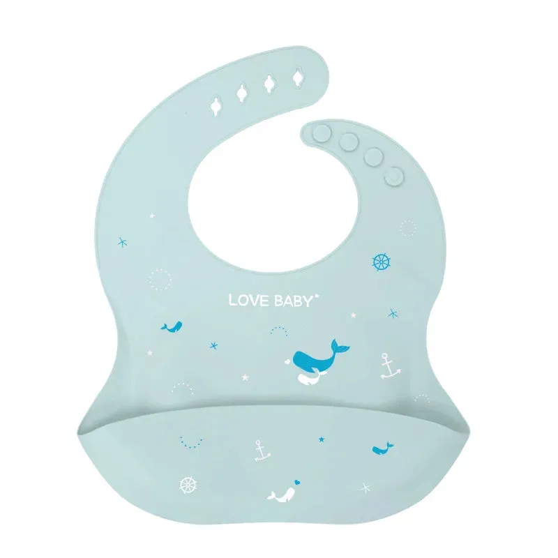 Silicone Kids Adjustable Bibs