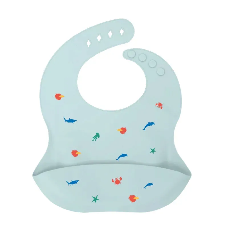 Silicone Kids Adjustable Bibs