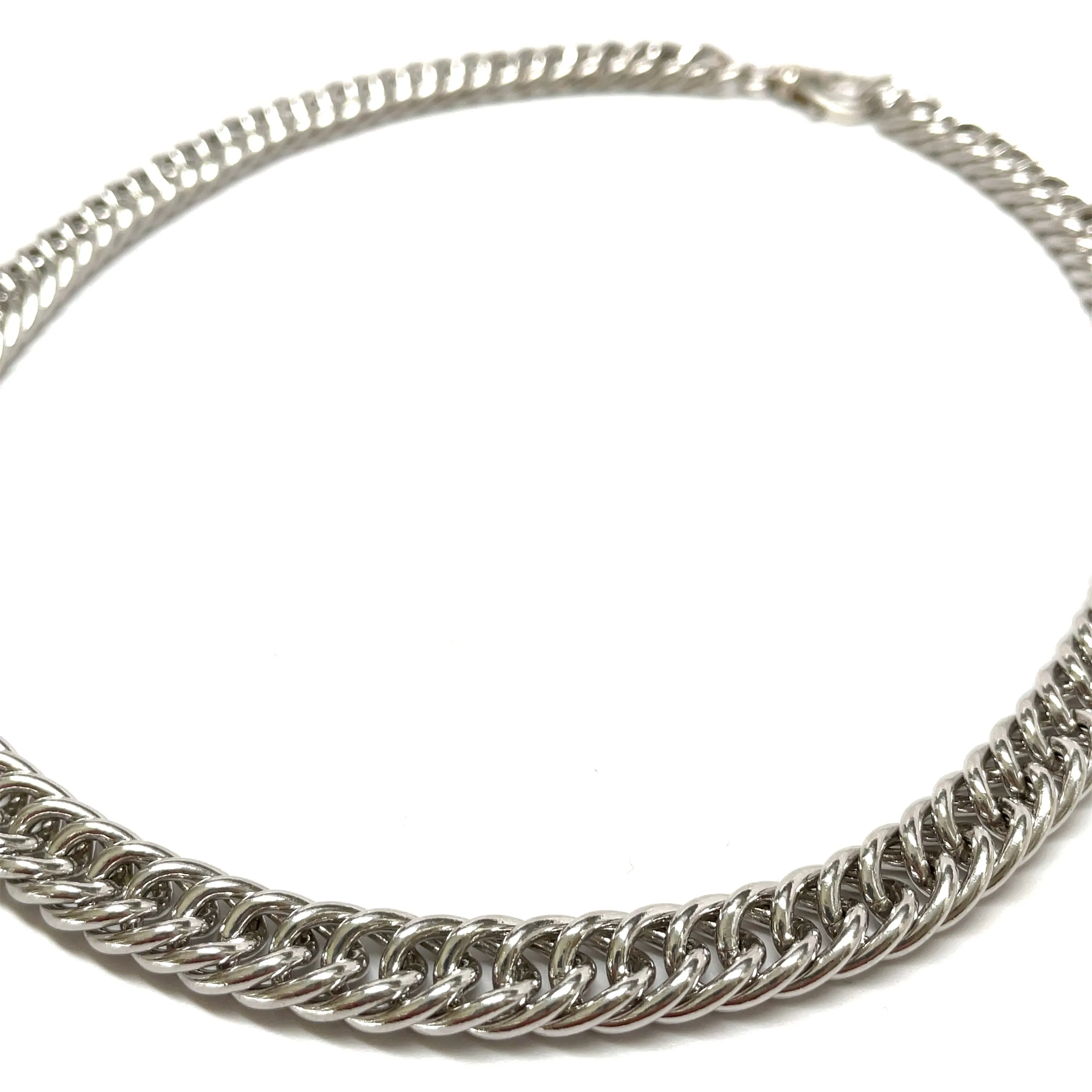 Solid Sterling Silver Curb Chain Necklace