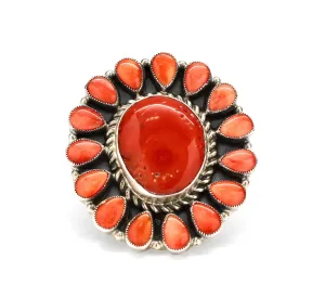 Spiny Oyster And Coral Cluster Ring
