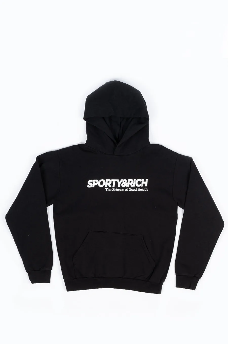 SPORTY AND RICH SCIENCE OF GOOD HEALTH HOODIE BLACK