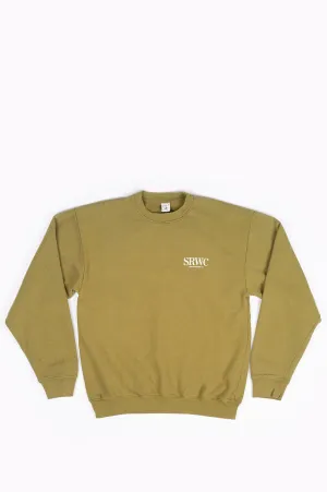 SPORTY AND RICH UPPER EAST SIDE CREWNECK OLIVE