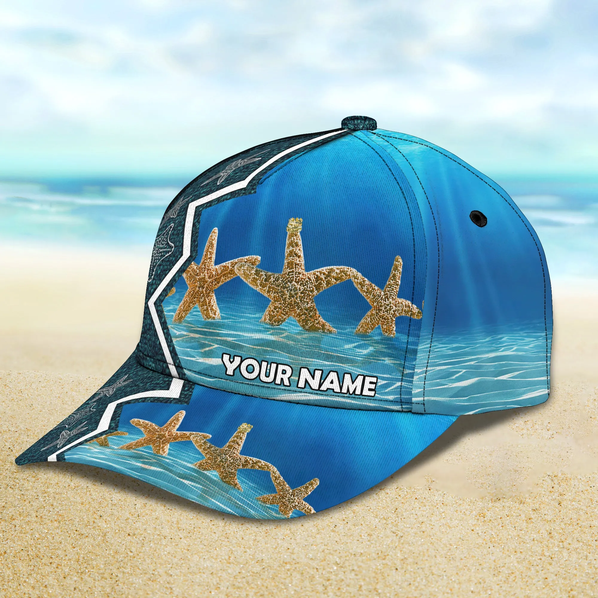 Starfish- Personalized Name Cap - Loop - H9h3-422