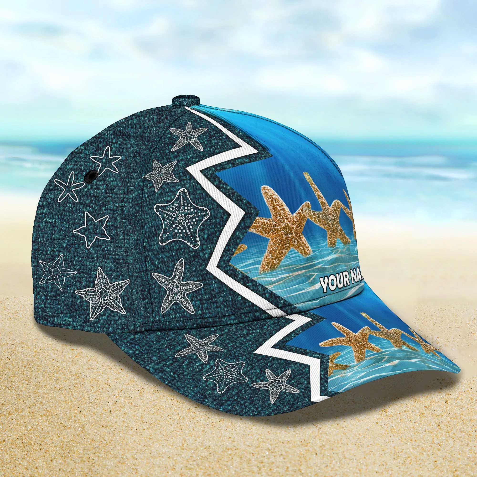Starfish- Personalized Name Cap - Loop - H9h3-422