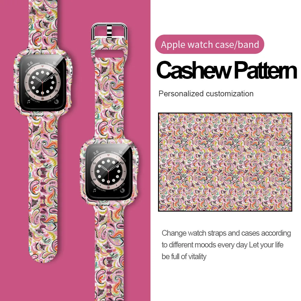 Suitable For Apple Watch Silicone Strap And Case Integrated With Pattern Printing