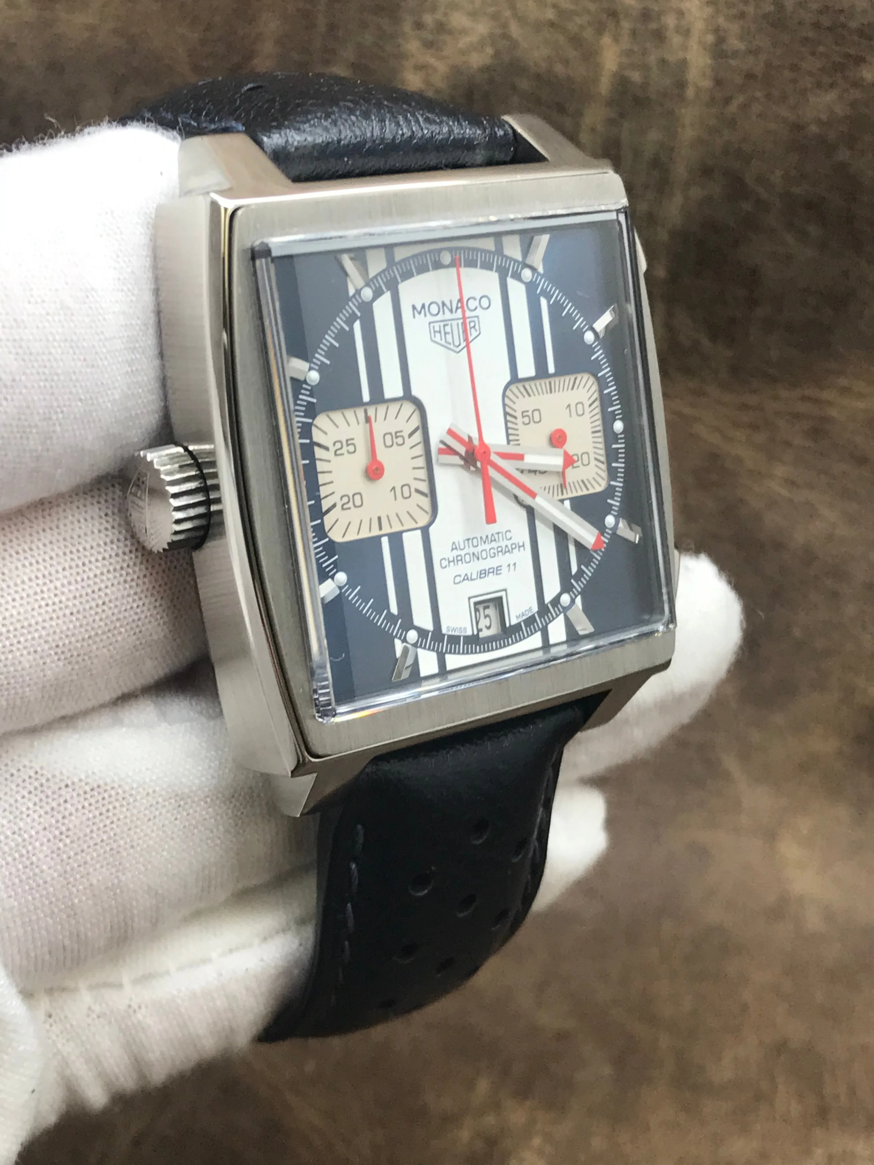 TAG Heuer Monaco Steve Mcqueen CAW211D-0 Blue and White Dial Automatic Men's Watch
