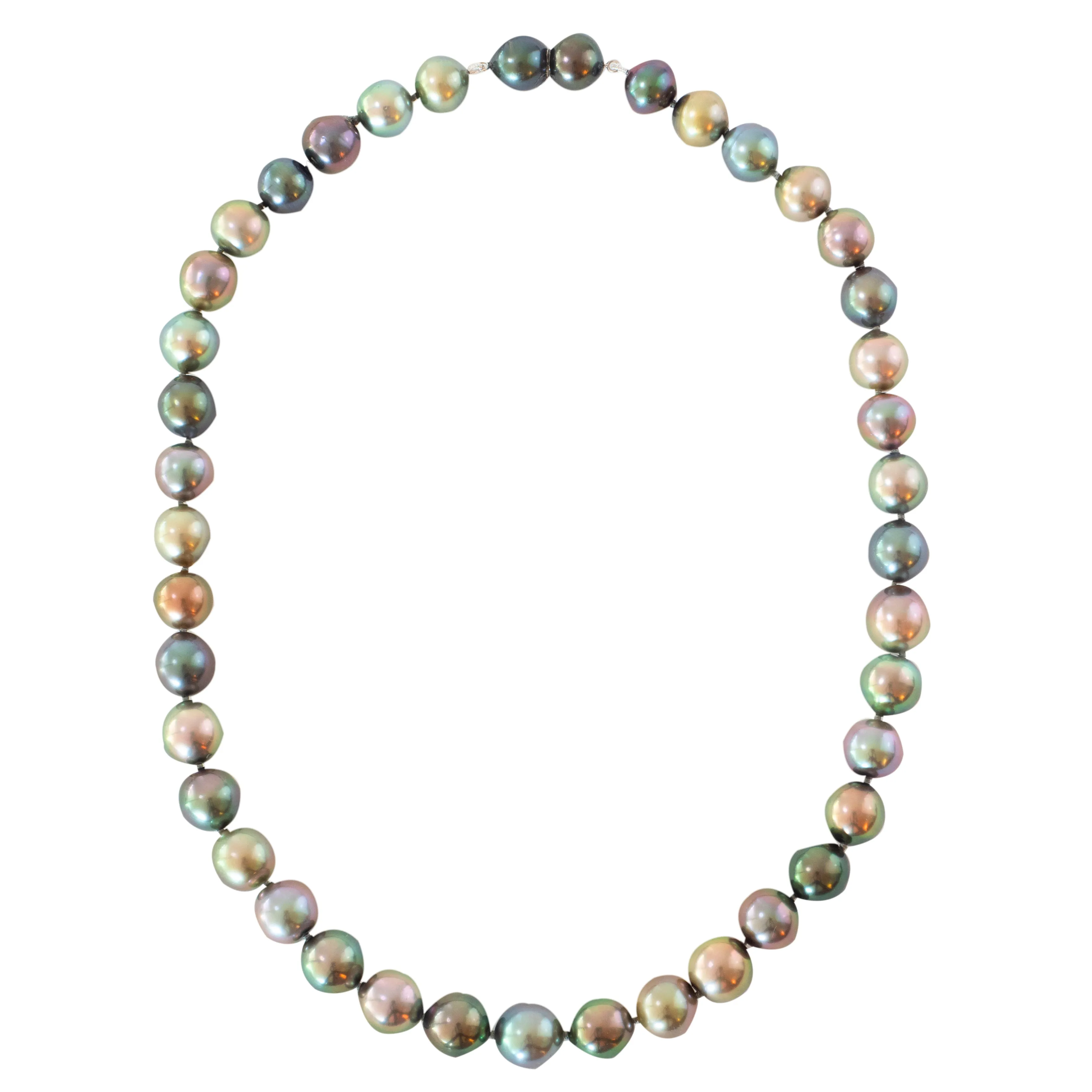 Tahitian Pearl Necklace with Magnetic Pearl Clasp
