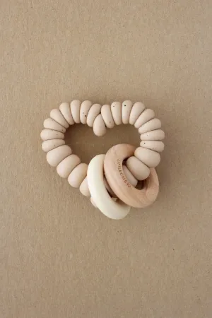 Teether  - Heart | Beige