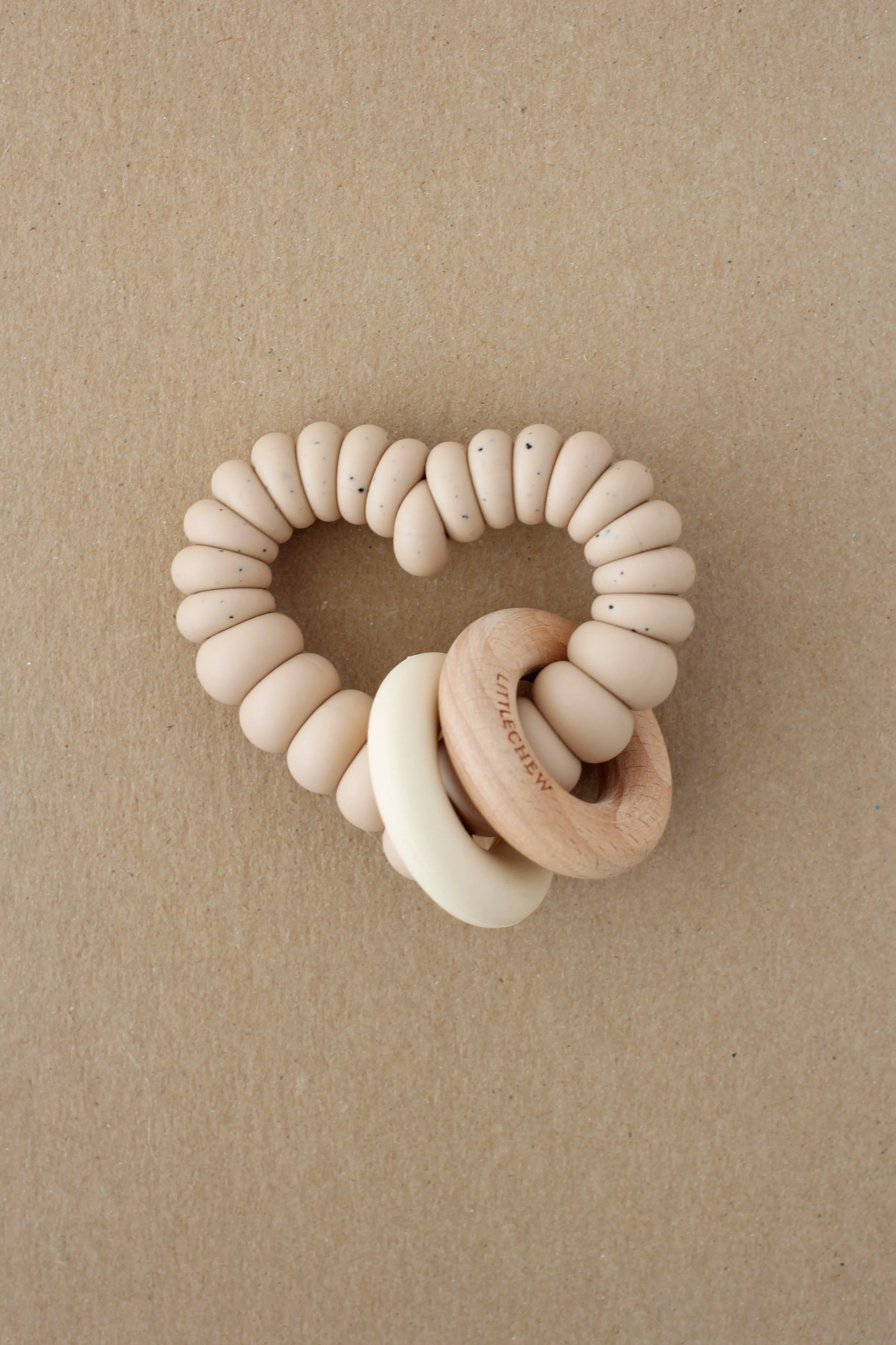 Teether  - Heart | Beige
