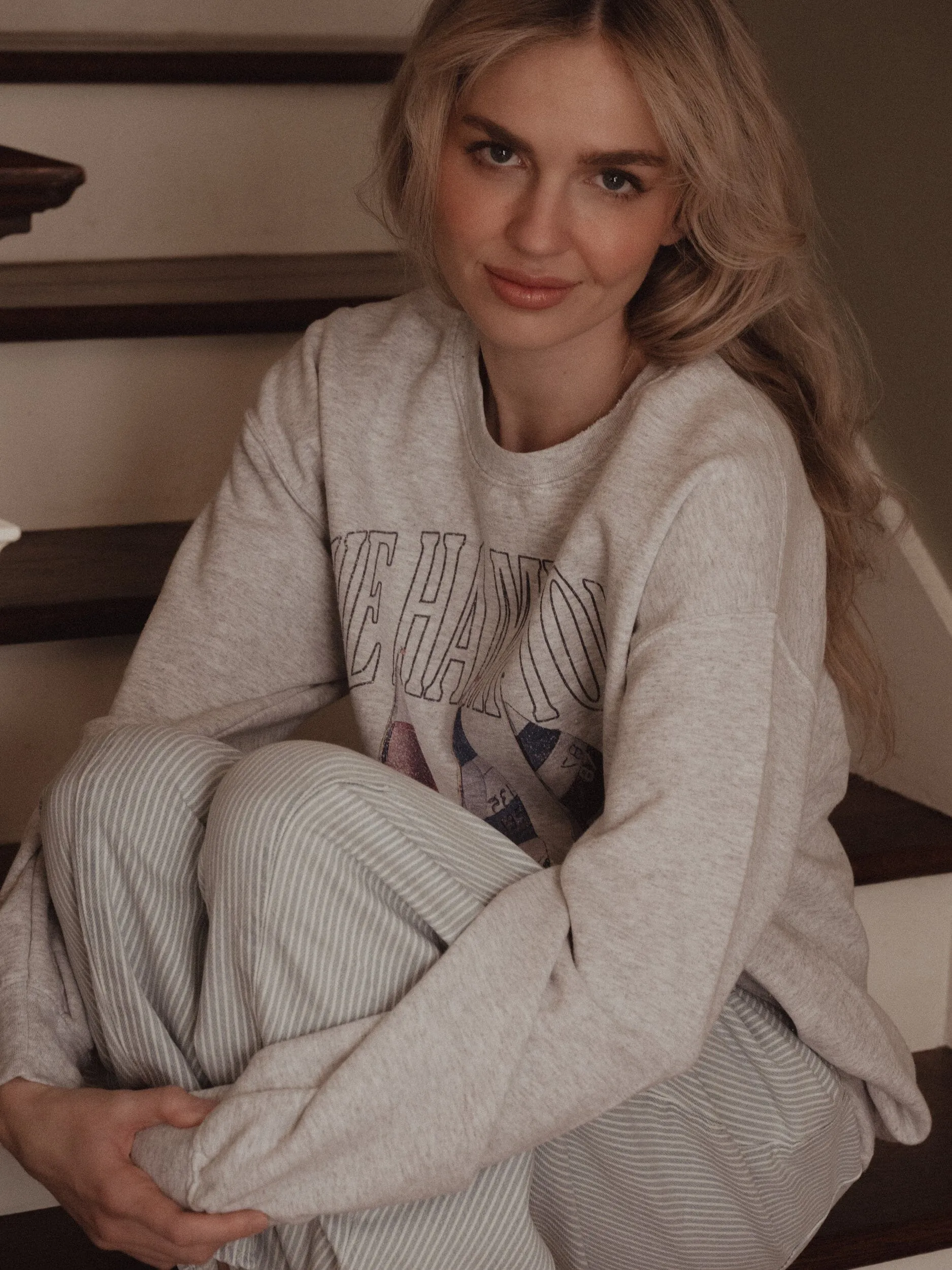The Hamptons Yacht Club Ash Gray Thrifted Sweatshirt