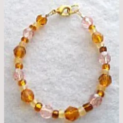 The Lillystone Collection Classic Brown and Gold Beaded Bracelet (special order - sold out)