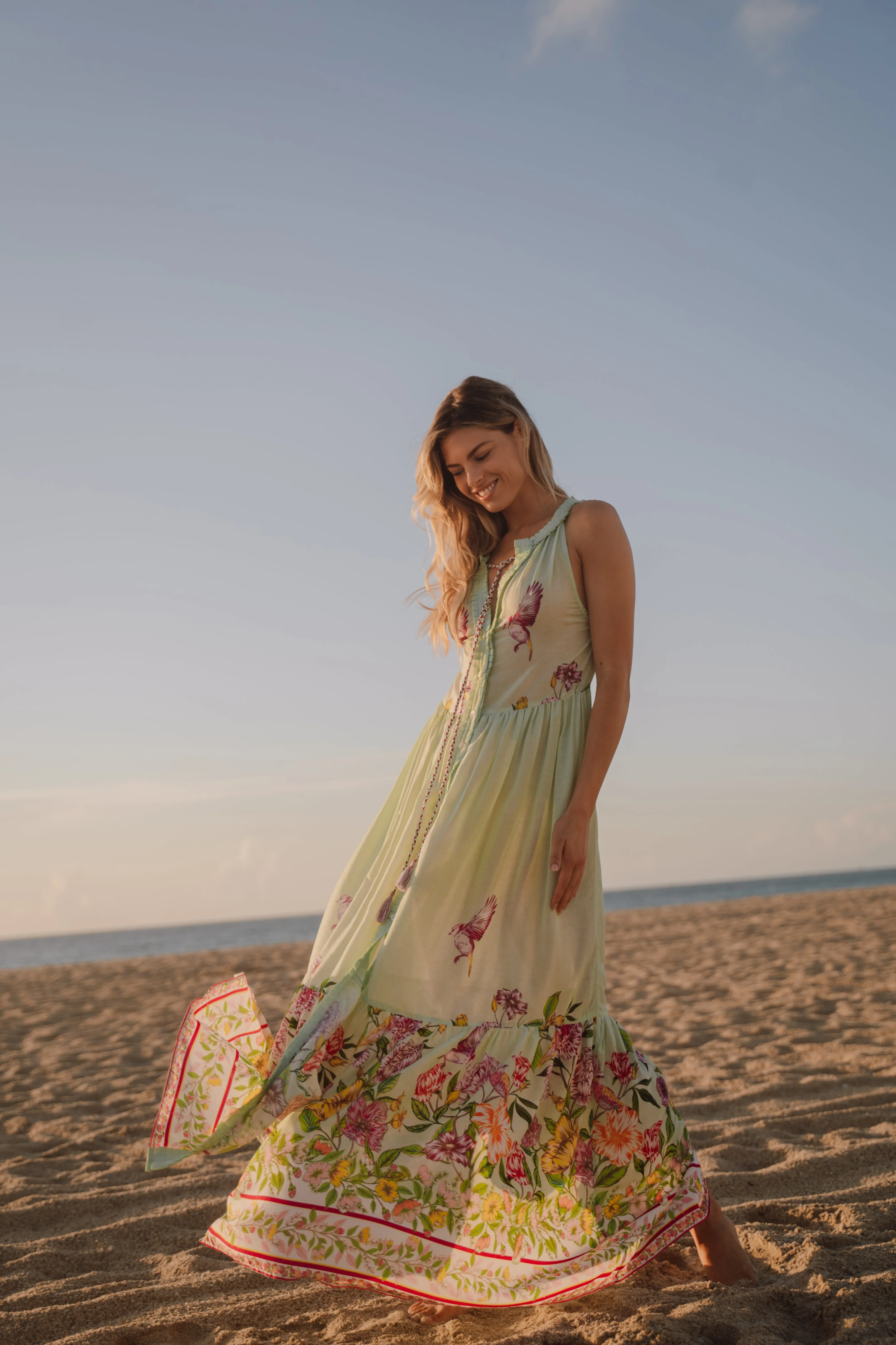 THIRA DRESS - SECRET GARDEN GREEN