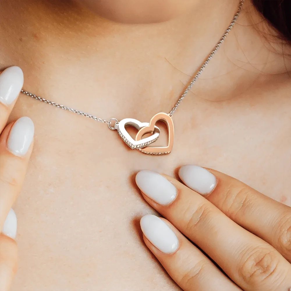 To My Daughter | I Believe in You | Interlocking Hearts Necklace