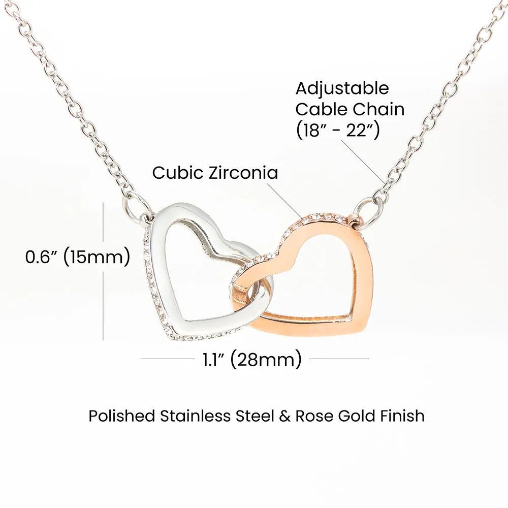 To My Daughter | I Believe in You | Interlocking Hearts Necklace