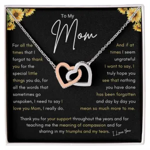 To My Mom Thank You For Your Support Throughout The Years