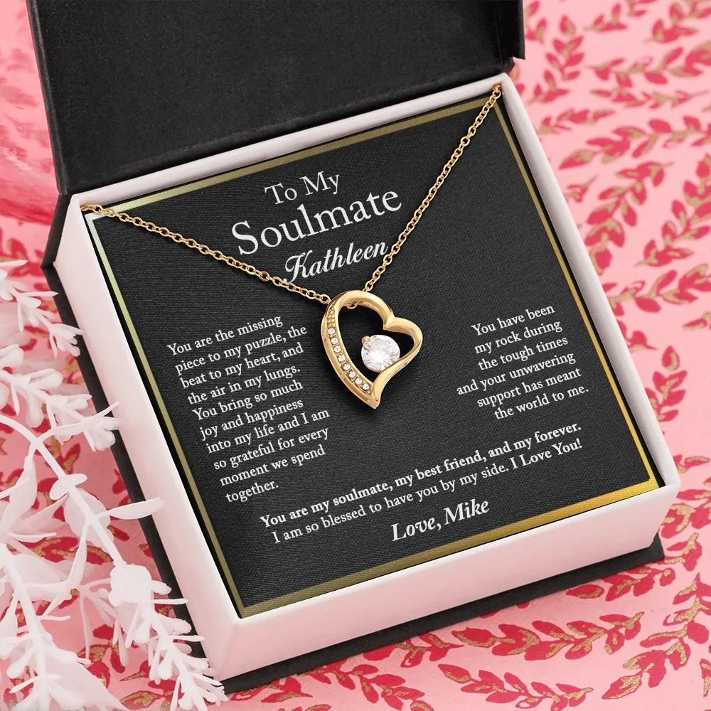 To My Soulmate Forever Love Necklace