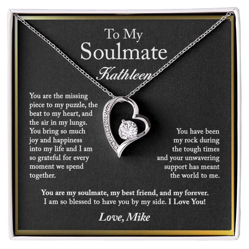 To My Soulmate Forever Love Necklace