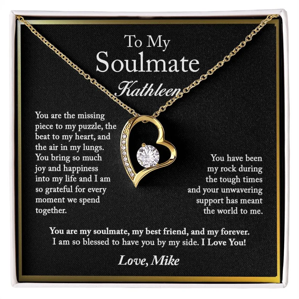 To My Soulmate Forever Love Necklace