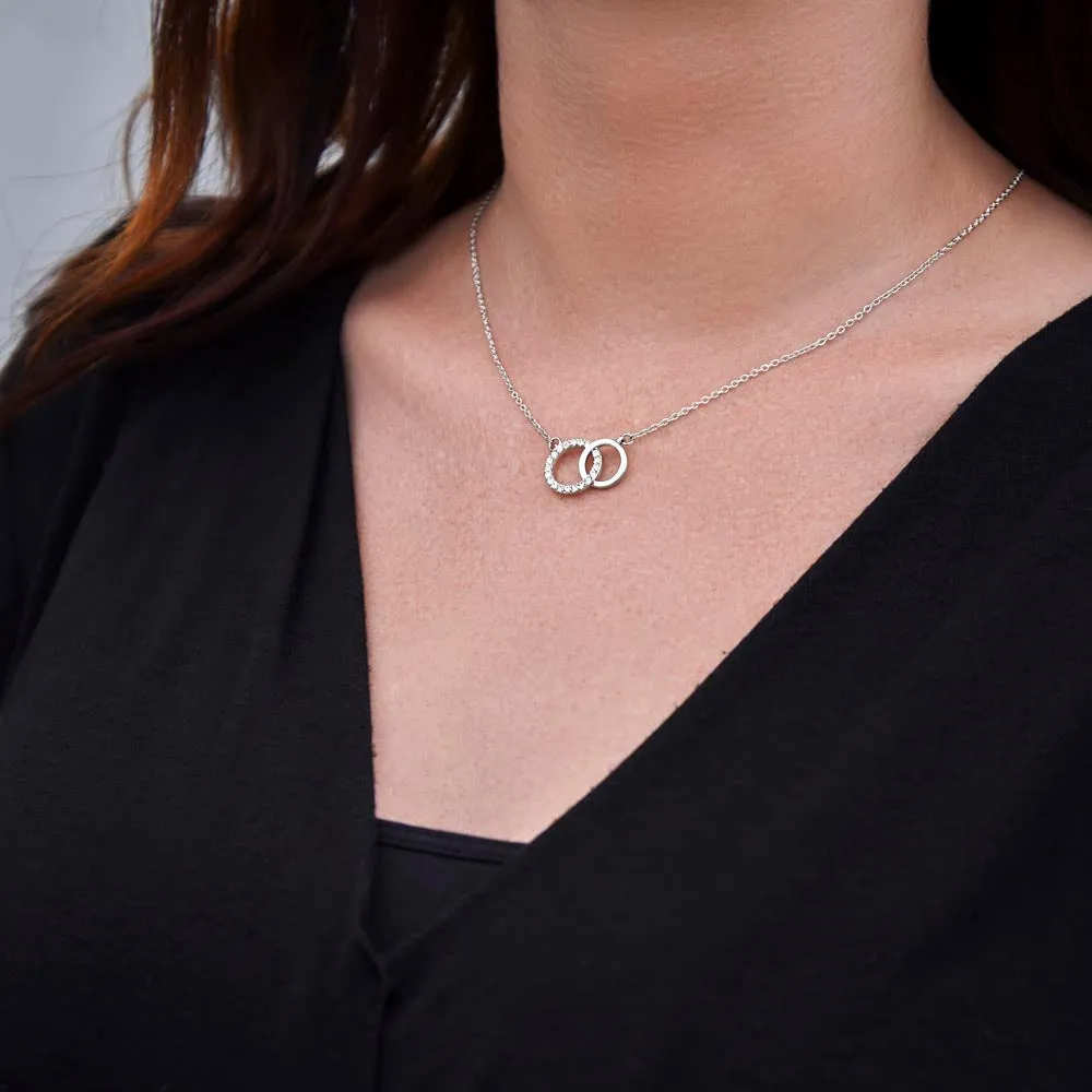 To My Soulmate - Forever Yours | Locked Circles Necklace With Poem Card