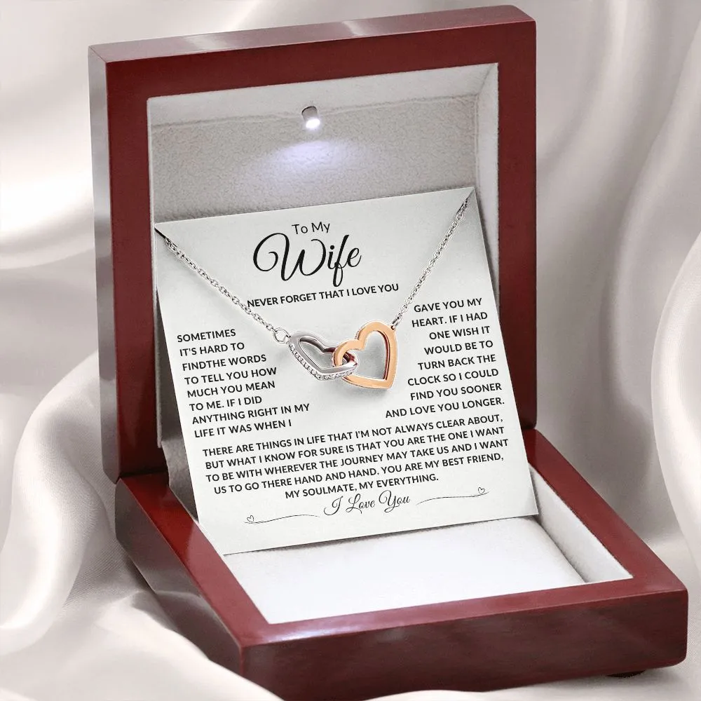 To My Wife Interlocking Hearts