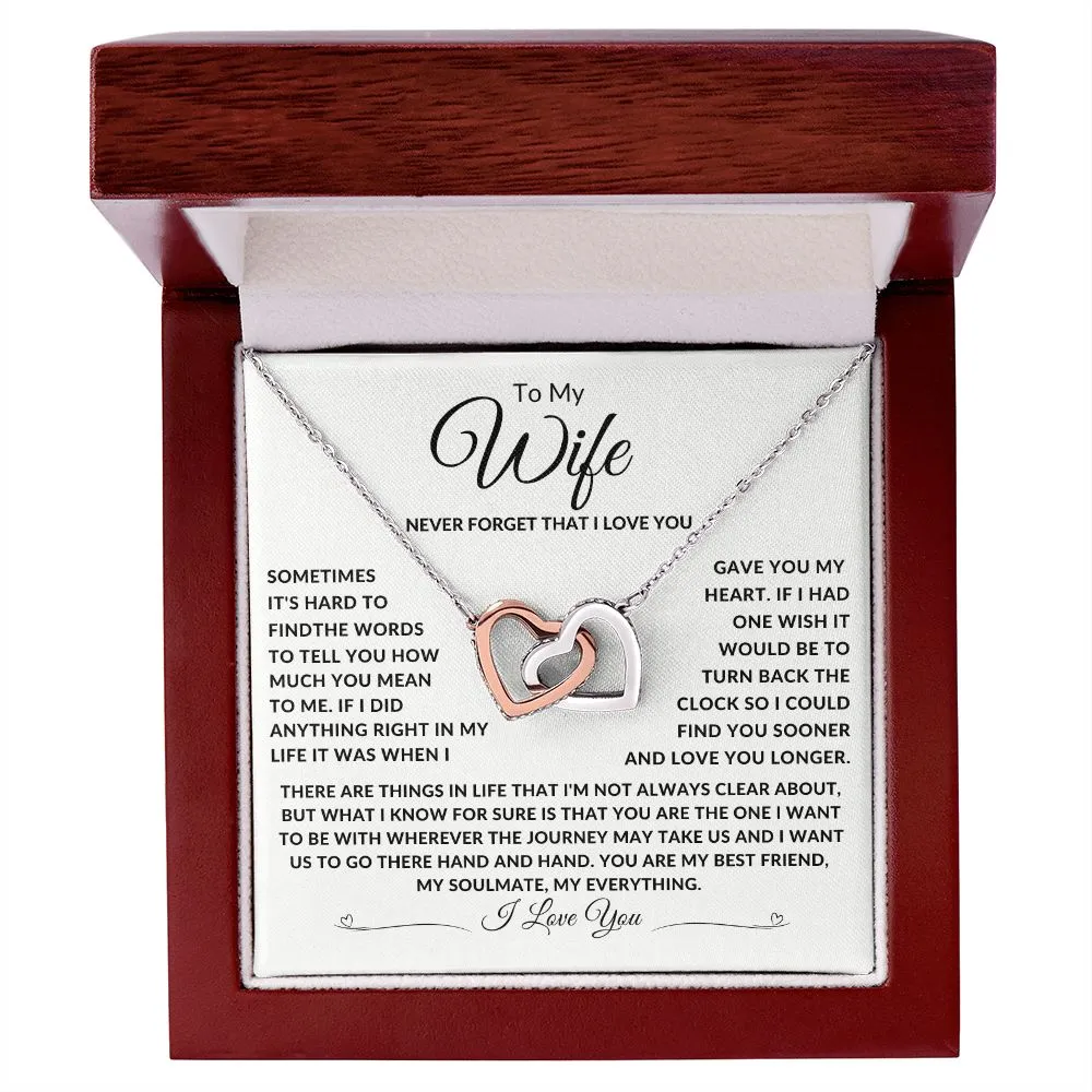 To My Wife Interlocking Hearts