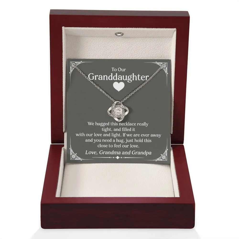 To Our Granddaughter (Love Grandma and Grandpa) | 14k White Gold and Stainless Steel
