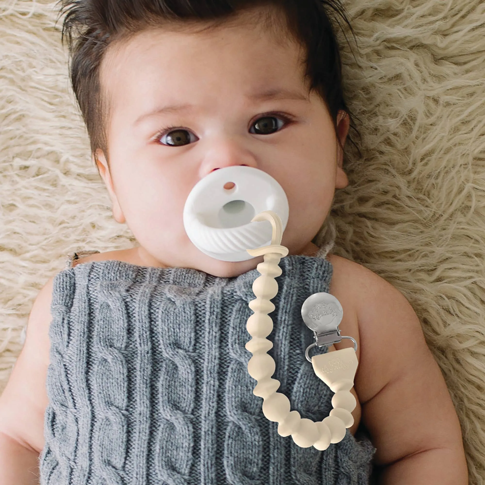 TOAST SWEETIE STRAP SILICONE ONE-PIECE PACIFIER CLIP