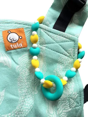 Turquoise Hearts Baby Carrier Teether Toy