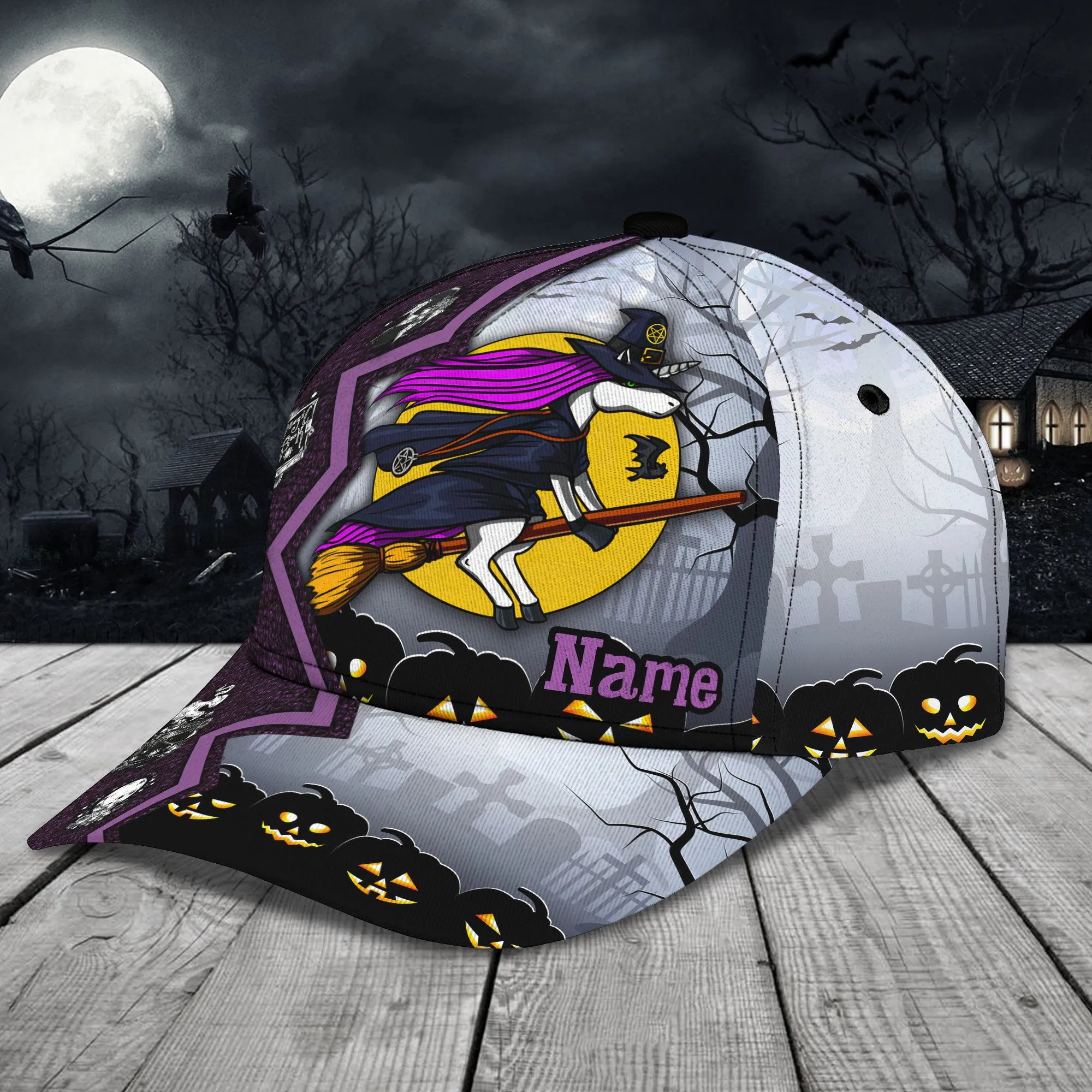 Unicorn Witch - Personalized Name Cap - Loop - H9h3-476