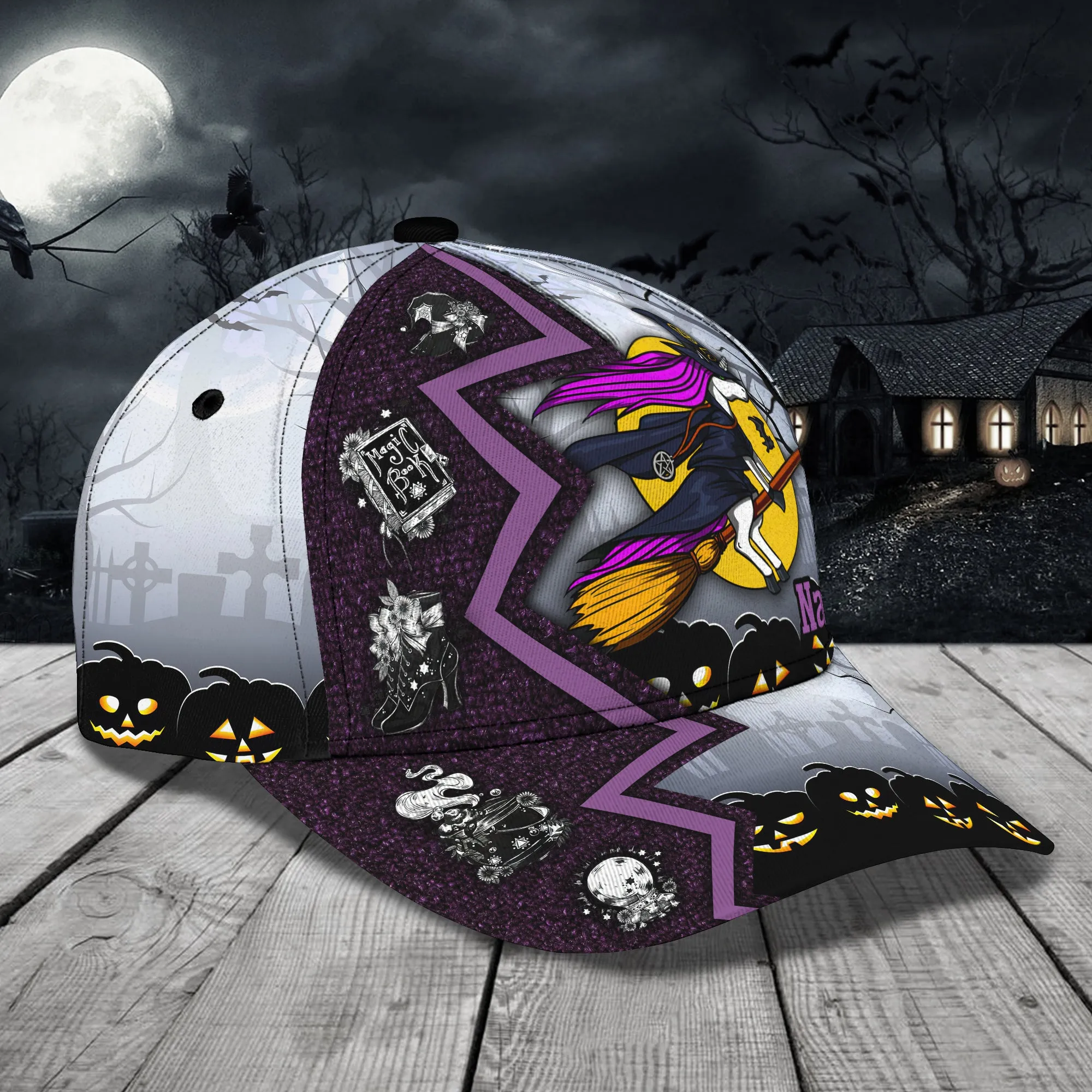Unicorn Witch - Personalized Name Cap - Loop - H9h3-476