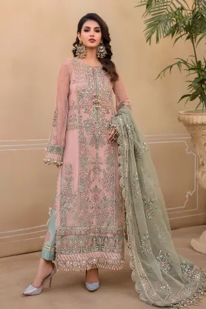 Unstitched MBROIDERED - Sea Green BD-2607 | Maria B Mbroidered Heritage Luxury Edition 2023 | Unstitched Embroidered Organza Suits