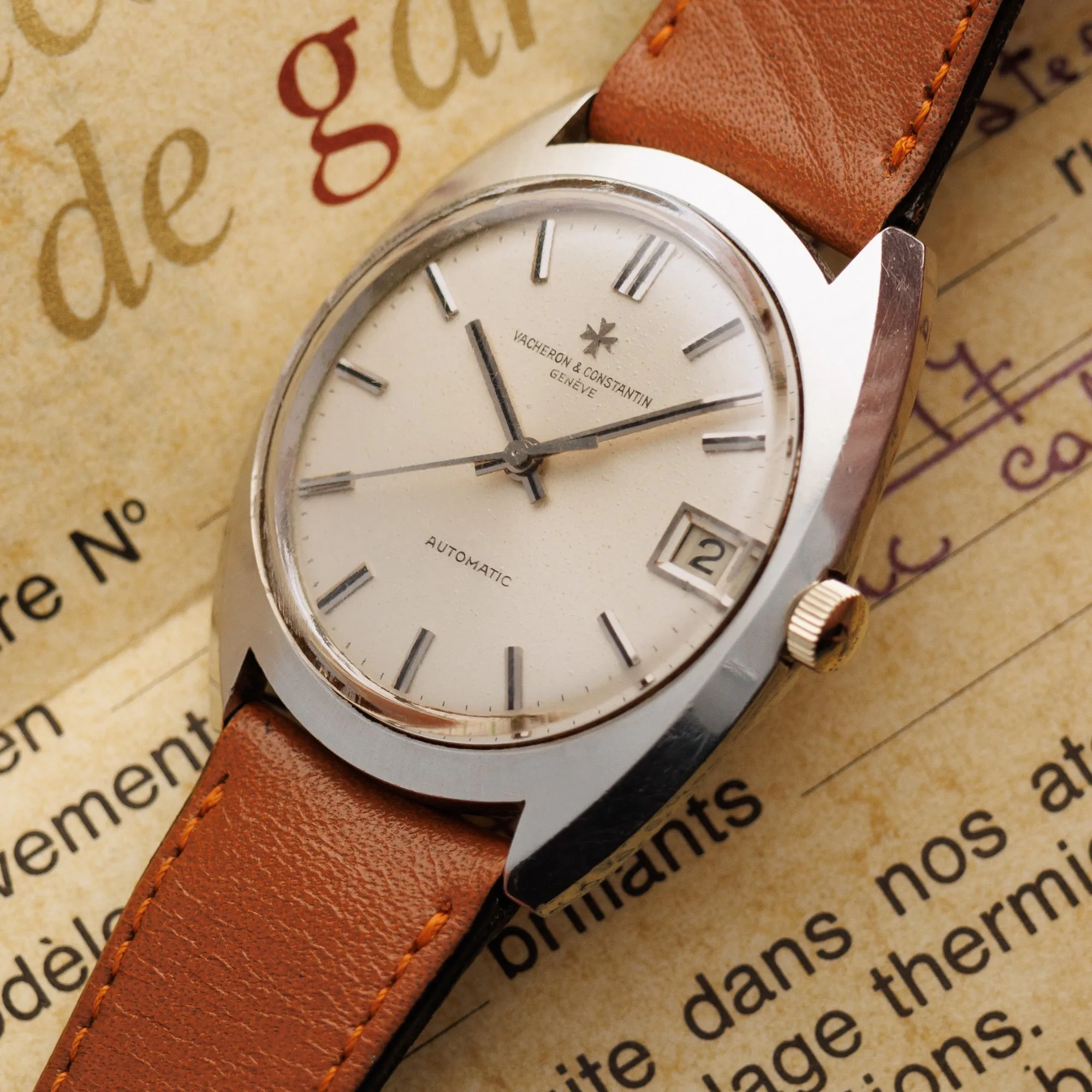 Vacheron Constantin Steel Watch Ref. 7397 with Original Paper