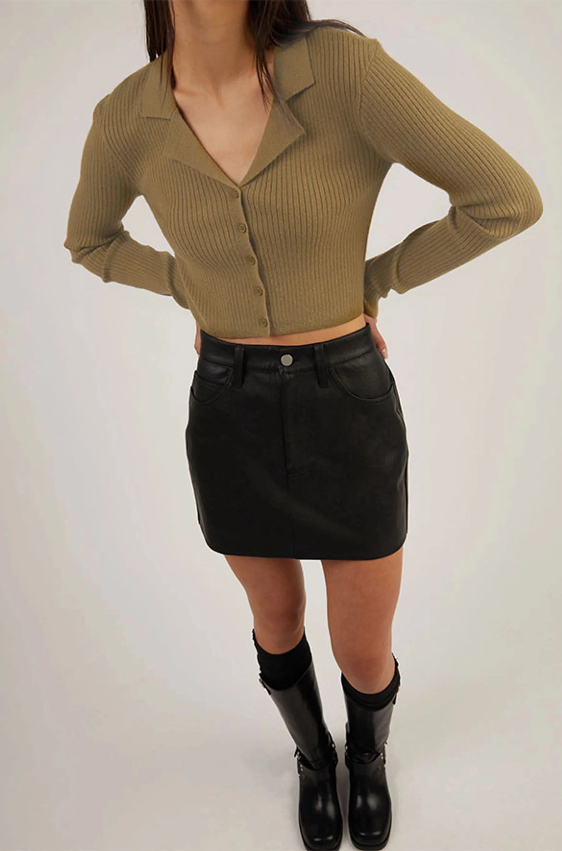 Vegan Leather Mini Skirt