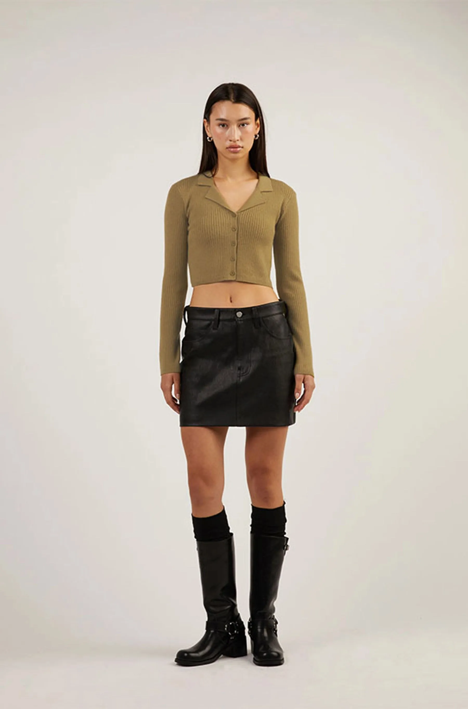 Vegan Leather Mini Skirt