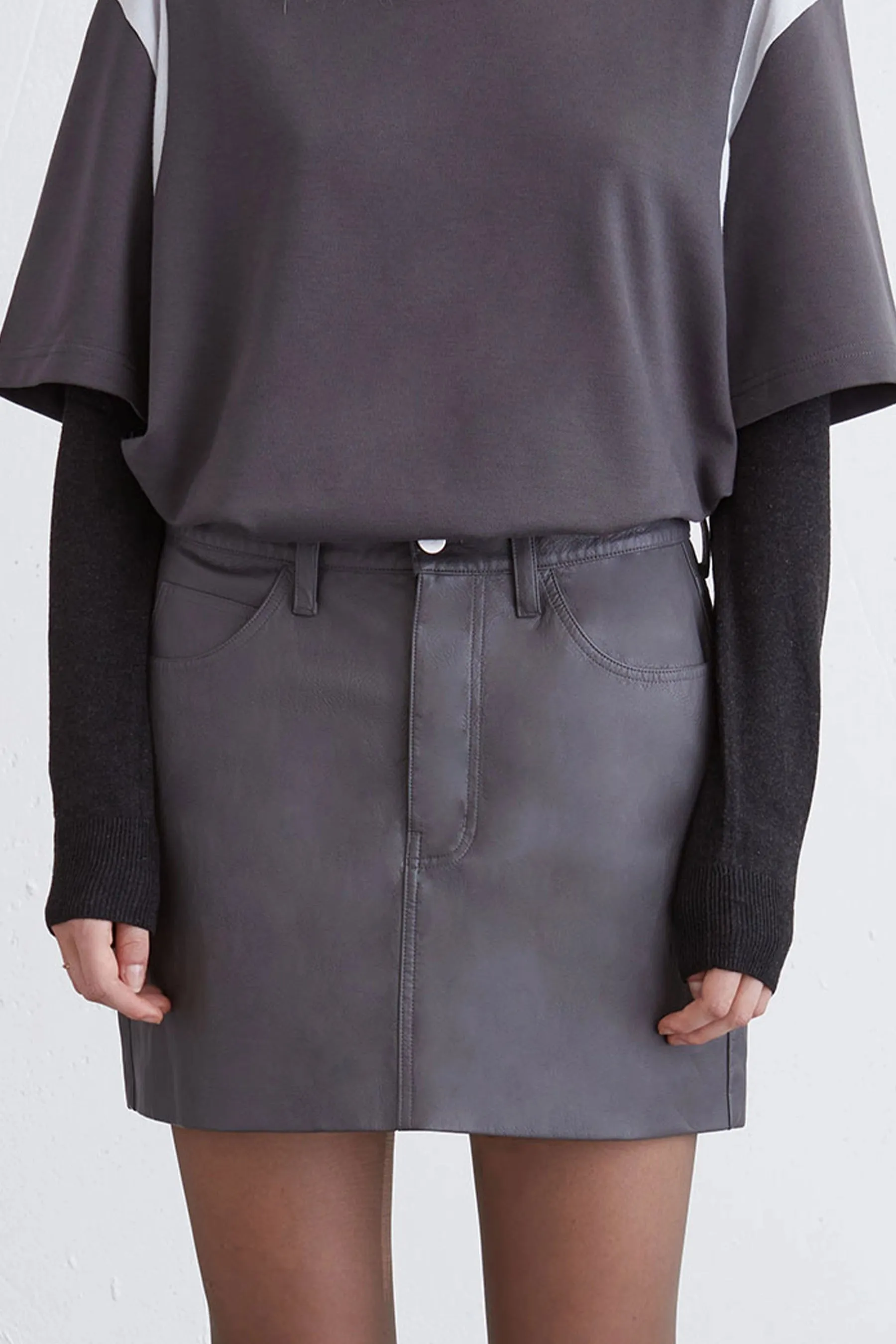 Vegan Leather Mini Skirt