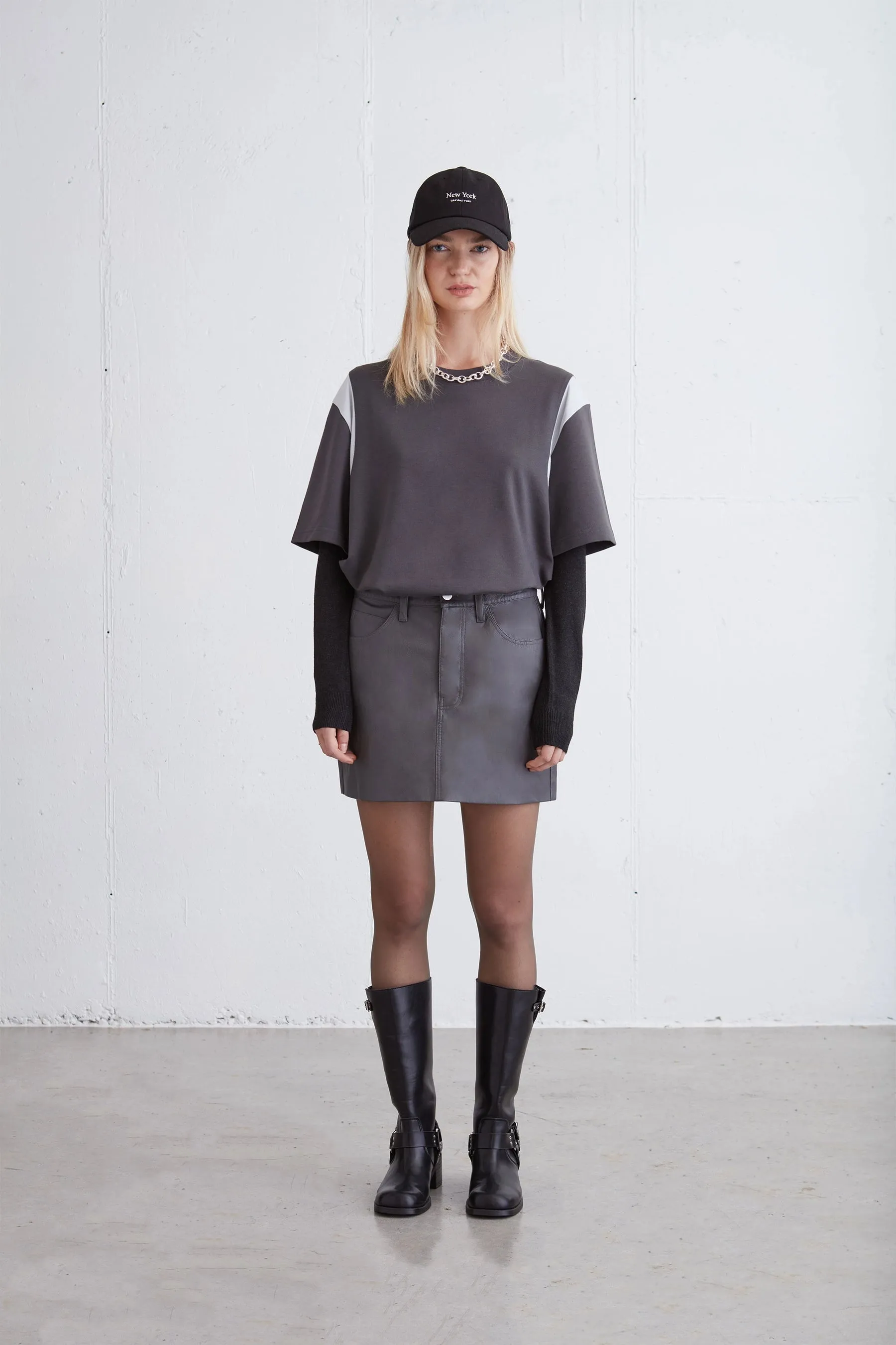 Vegan Leather Mini Skirt