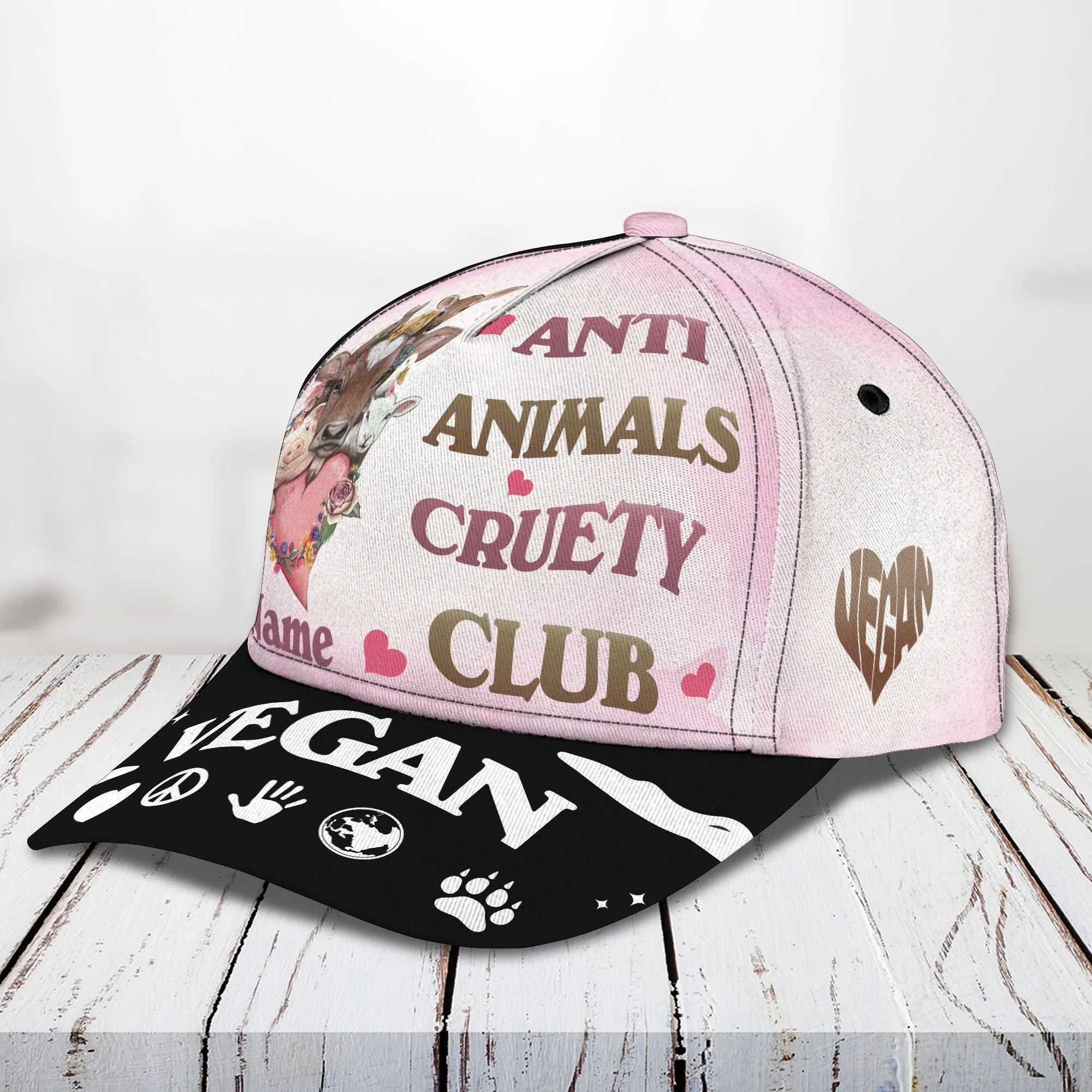 Vegan- Personalized Name Cap - Loop - H9h3-421