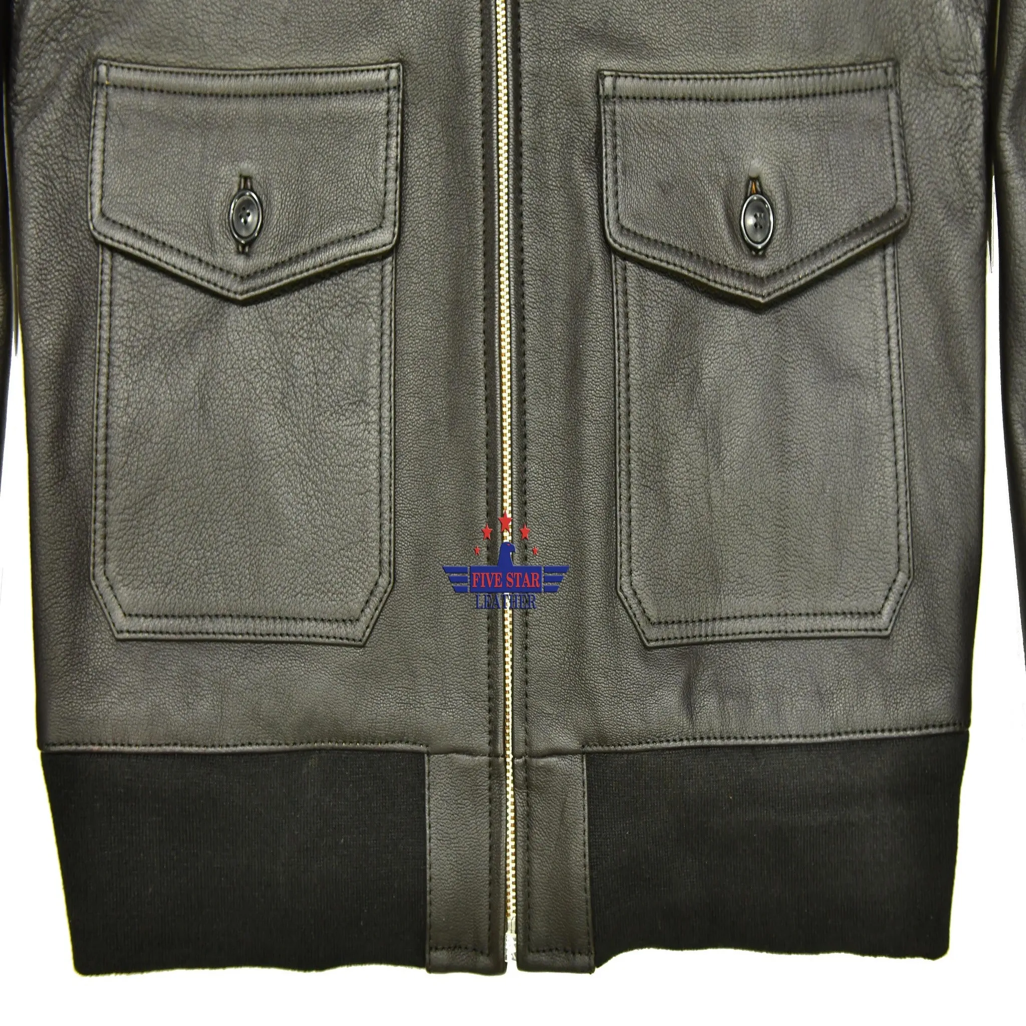Vintage Amelia Earhart Aviatrix Military Flight Pilot Real Goatskin Seal Brown Leather Jacket