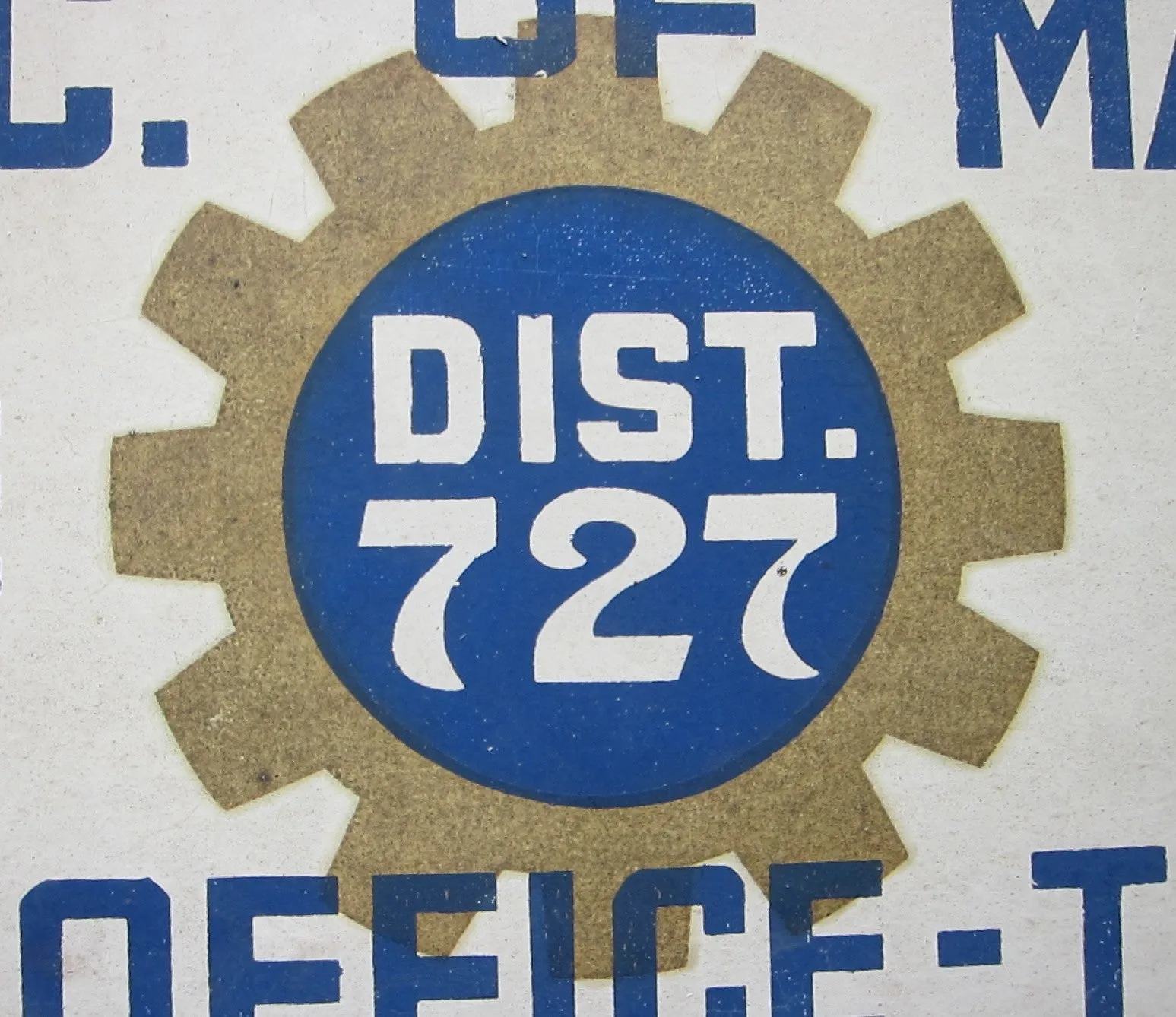 Vintage Aviation Machinists Union Aerospace Workers Sign