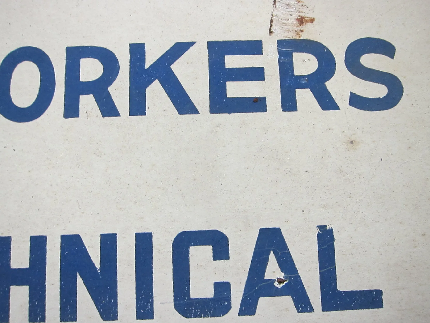 Vintage Aviation Machinists Union Aerospace Workers Sign