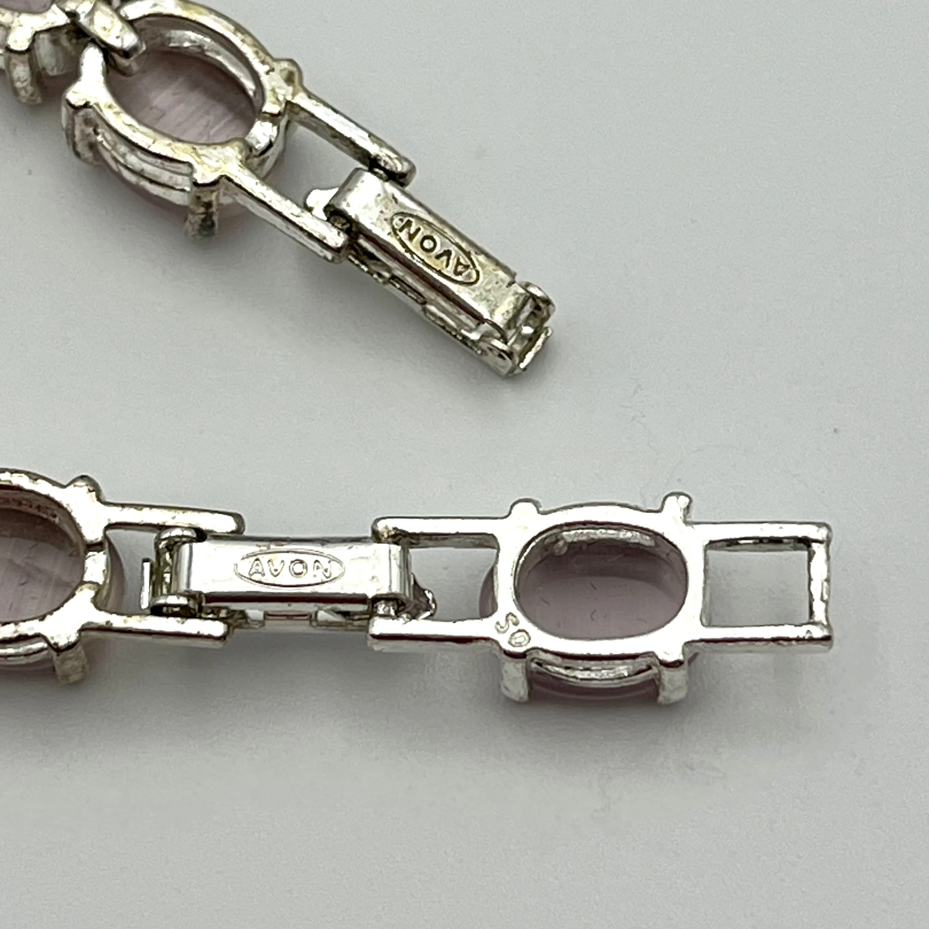 Vintage Avon Lavender Tennis Bracelet with 1" Extender