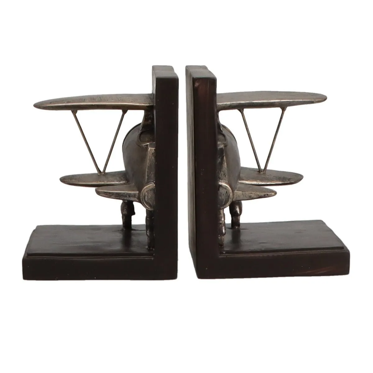 Vintage Biplane Bookends